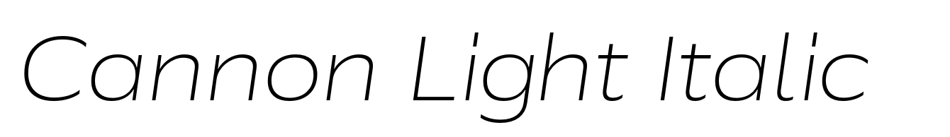 Cannon Light Italic